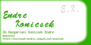 endre konicsek business card